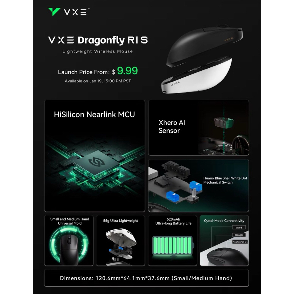[FULL VAT - CHÍNH HÃNG ] Chuột Gaming Không Dây VXE R1 SE+ | R1 | R1 PRO | R1 PROMAX  - BH 12 Tháng | BigBuy360 - bigbuy360.vn