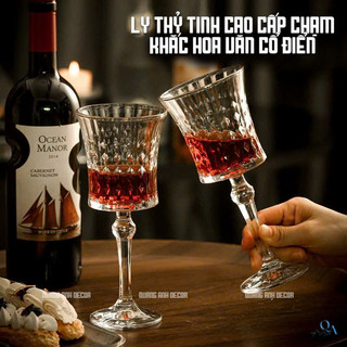 Tổng hợp ly thủy tinh pha lê cao cấp kiểu Pháp| Ly sâm panh, ly rượu vang phong cách cổ điển