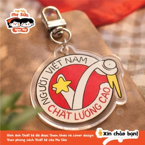 Móc khóa Mica Badge "Người Việt Chất Lượng Cao" - Phụ kiện không thể thiếu cho team yêu nước 🇻🇳