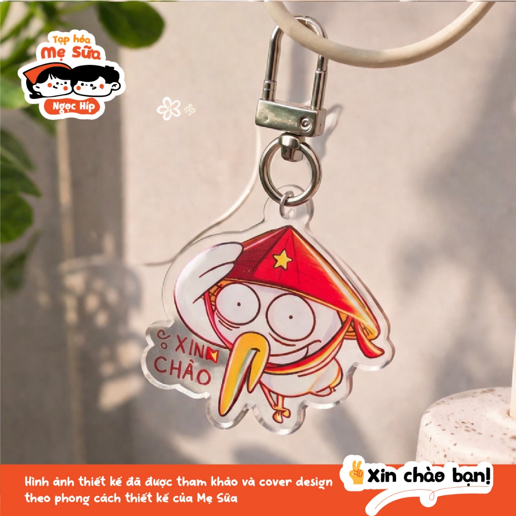 [Gift Idea] Móc khóa Mica "Xin Chào" - Món quà nhỏ mang linh hồn Việt 🇻🇳