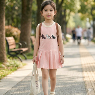 Váy sát nách cho bé gái (Hoạ Tiết Ngựa) phong cách năng động (10-35kg) chất poly mềm đẹp