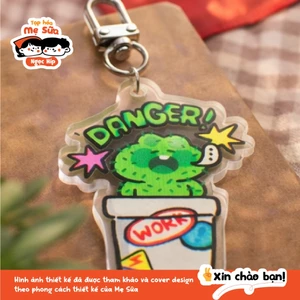 Móc khóa Mica "Xương Rồng Nổi Giận" - Phụ kiện chống stress cực đỉnh 🌵