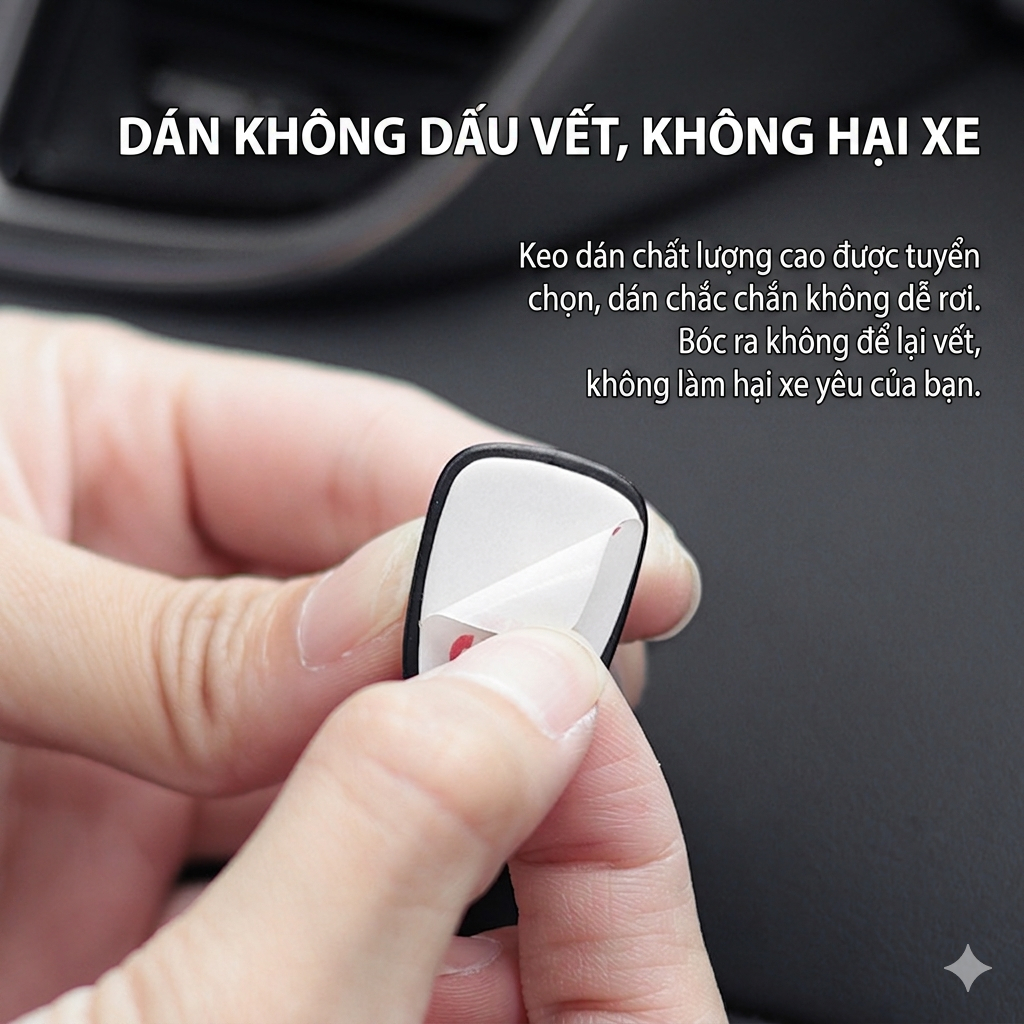 Combo 4 Chiếc Móc Treo Nội Thất Ô Tô Sợi Carbon Cao Cấp – Móc Treo Taplo Phụ, Keo Dán Không Dấu, Chịu Lực Tốt CobakAuto