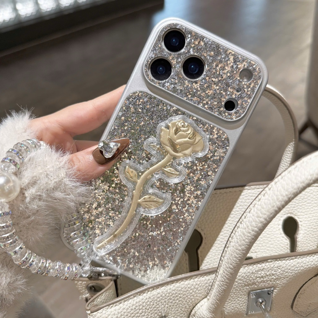 Ốp Lưng IPhone Ánh Bạc Phong Cách Điệu Đà Charm Nơ Và Ngựa Pony - Nắng Case