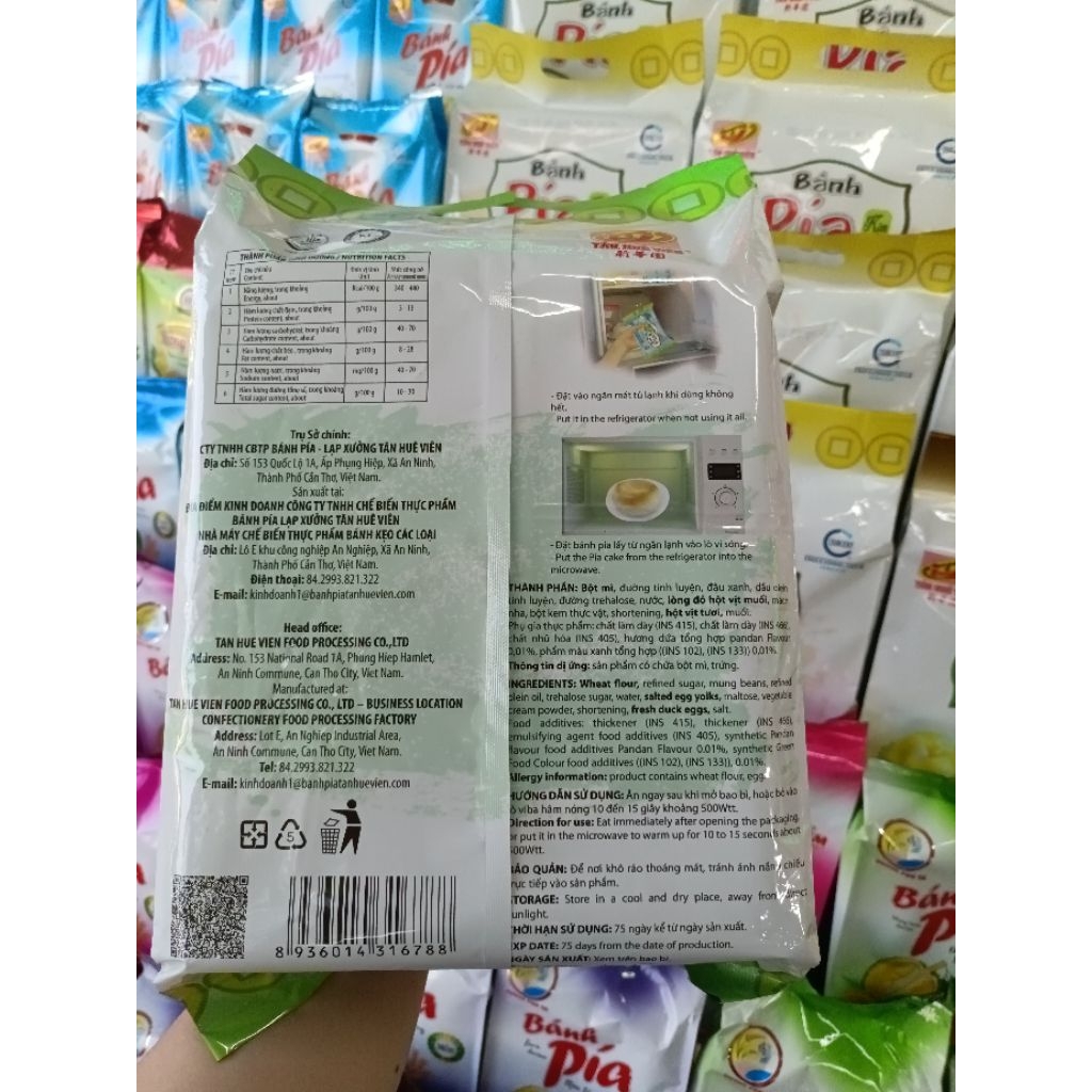 Bánh pía kimsa dứa trứng chảy Tân Huê Viên 480g -- Sóc Trăng