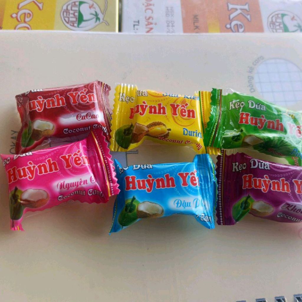 Kẹo dừa dẻo thập cẩm Huỳnh Yến túi ( 500g )-- đặc sản Bến Tre