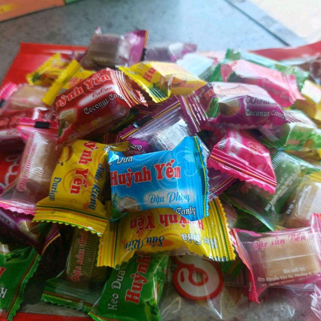 Kẹo dừa dẻo thập cẩm Huỳnh Yến túi ( 500g )-- đặc sản Bến Tre