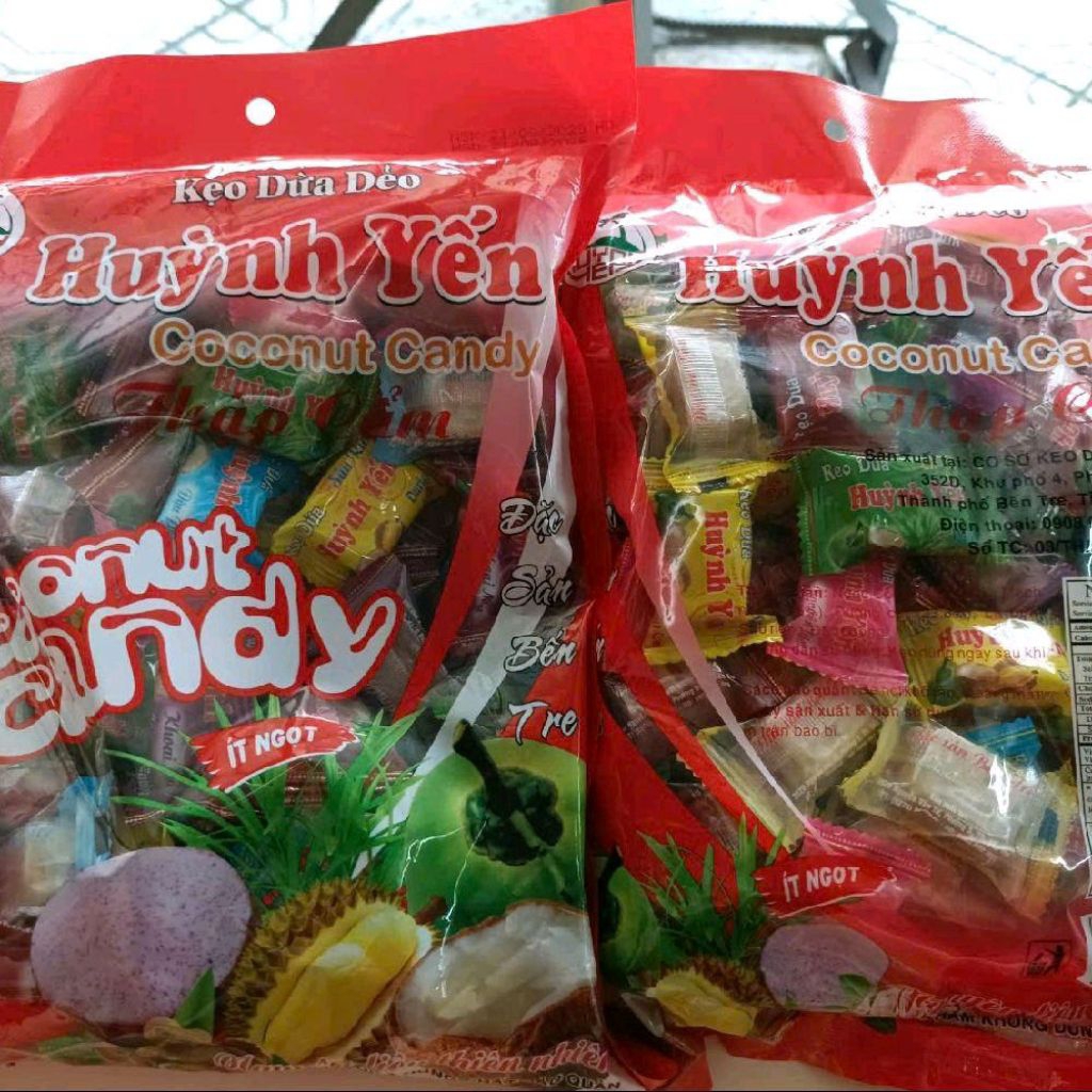 Kẹo dừa dẻo thập cẩm Huỳnh Yến túi ( 500g )-- đặc sản Bến Tre
