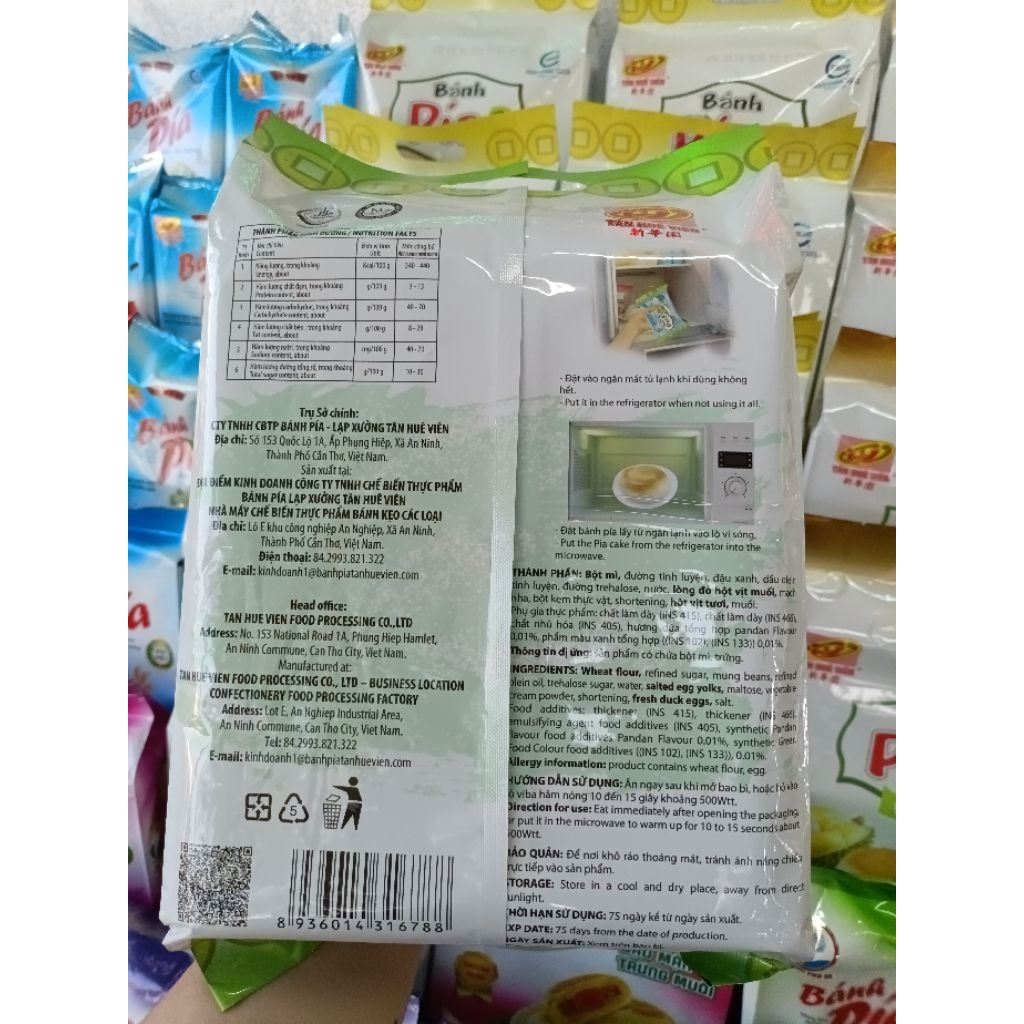 Bánh pía kimsa dứa trứng chảy Tân Huê Viên 480g -- Sóc Trăng