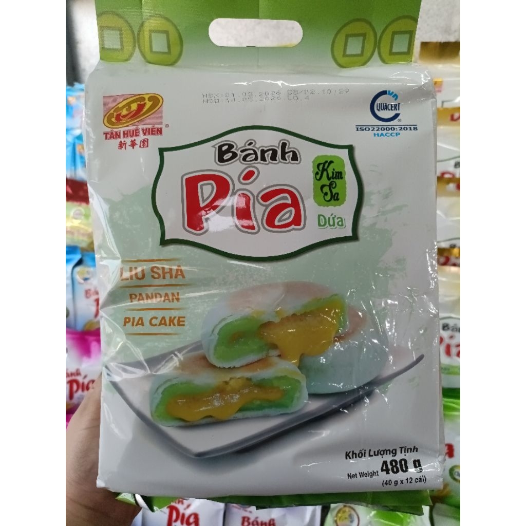 Bánh pía kimsa dứa trứng chảy Tân Huê Viên 480g -- Sóc Trăng