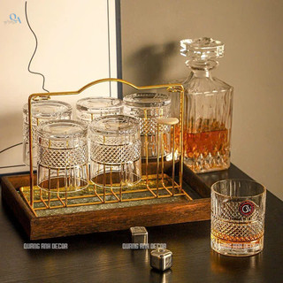 (TH | 6 LY) Ly ROCK thủy tinh, ly WHISKY | Cốc uống rượu ngoại, wine glass | Ly rượu mạnh, CHIVAS