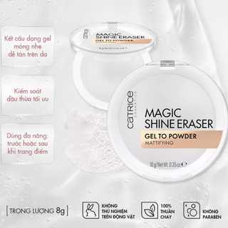 Phấn Phủ Dạng Gel Catrice Magic Shine Eraser Gel To Powder Mattifying Kiềm Dầu 10g