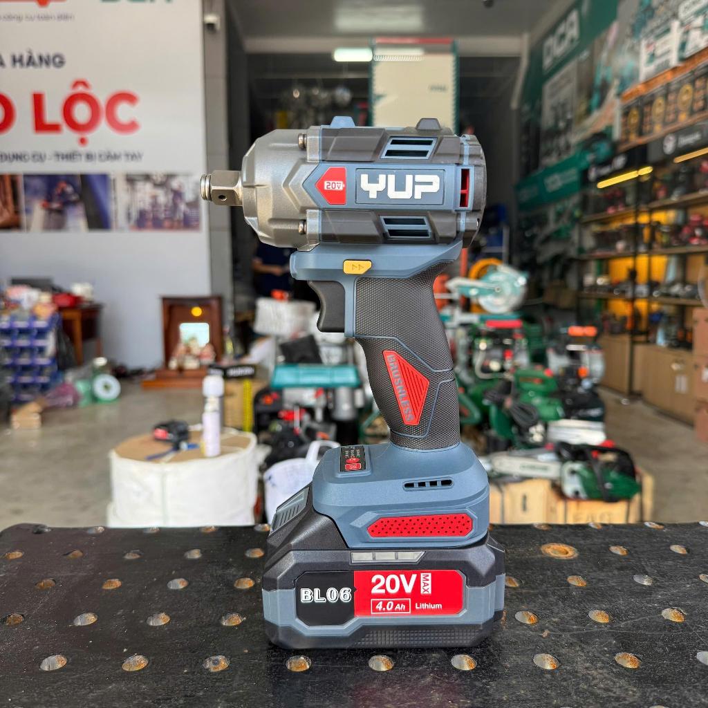 Máy Siết Bulong YUPAI/ YUP YP20-W500M Lực Siết 500Nm Cơ chế búa âm xịn xò- Mở Vặn ốc Ô Tô, Xe Máy