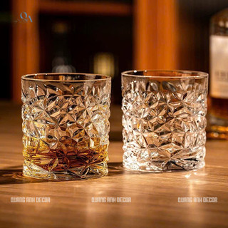 (Loại Đẹp) Ly ROCK thủy tinh, ly WHISKY | Cốc uống rượu ngoại, wine glass | Ly rượu mạnh, CHIVAS
