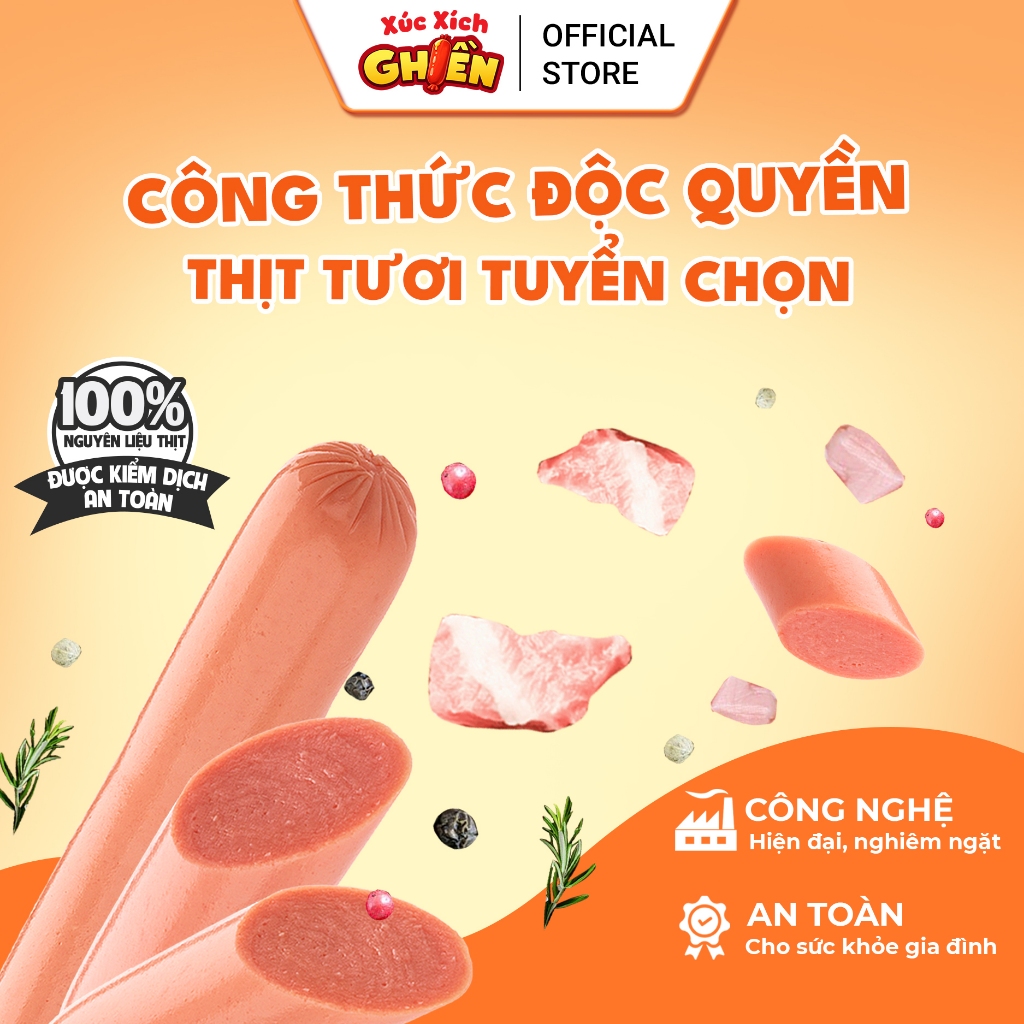 Combo 58 Cây Xúc Xích Dinh Dưỡng Tiệt Trùng R2 Vietinter Foods (Cây 35g)