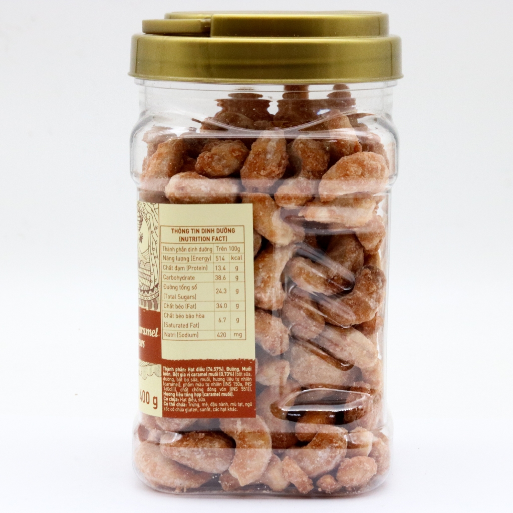 Hạt điều muối biển Caramel LAFOOCO 400g/ hủ