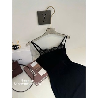 Váy 2 dây body phối ren chất liệu thun co dãn dành cho chị em mặc đi chơi hẹn hò sang chảnh xinh xịn - Baotrang.clothes