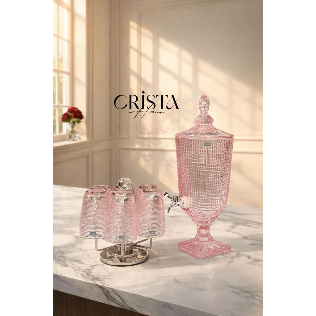 BÌNH THỦY TINH VÂN LƯỚI CRISTA HOME 3.3L – CAO CẤP, SANG XỊN HẾT NẤC