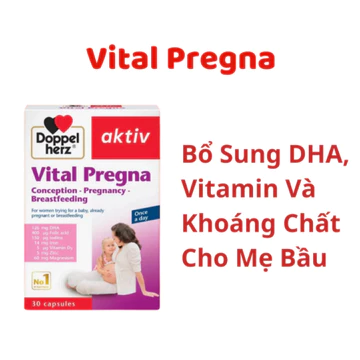 Doppelherz Vital Pregna (Hộp 30 viên) Viên uống vitamin bầu ,bổ sung vitamin và khoáng chất cho bà bầu