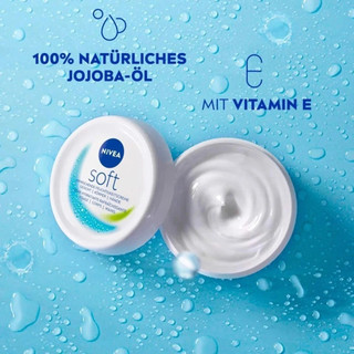 Kem dưỡng ẩm Nivea Soft 200ml Hỗ trợ giảm mờ thâm mềm mịn da