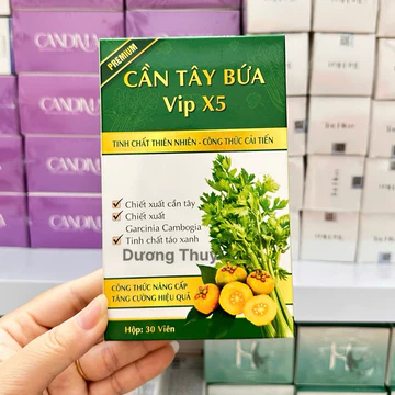 Cần Tây Bứa Vip X5 Premium Chính Hãng Hộp 30 Viên Hỗ Trợ Thanh Lọc Cơ Thể Tinh Chất Thiên Nhiên