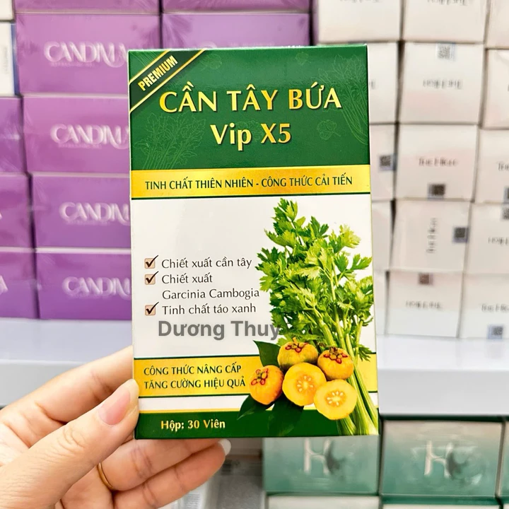 Cần Tây Bứa Vip X5 Premium Chính Hãng Hộp 30 Viên Hỗ Trợ Thanh Lọc Cơ Thể Tinh Chất Thiên Nhiên