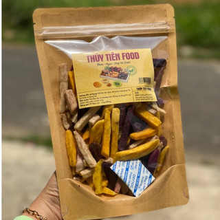 THUYTIENFOOD Khoai Mix 3 Vị – Khoai Vàng, Khoai Môn, Khoai Tím – Snack Ăn Vặt Giòn Ngon – Túi 250gr