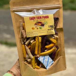 THUYTIENFOOD Khoai Mix 3 Vị – Khoai Vàng, Khoai Môn, Khoai Tím – Snack Ăn Vặt Giòn Ngon – Túi 250gr