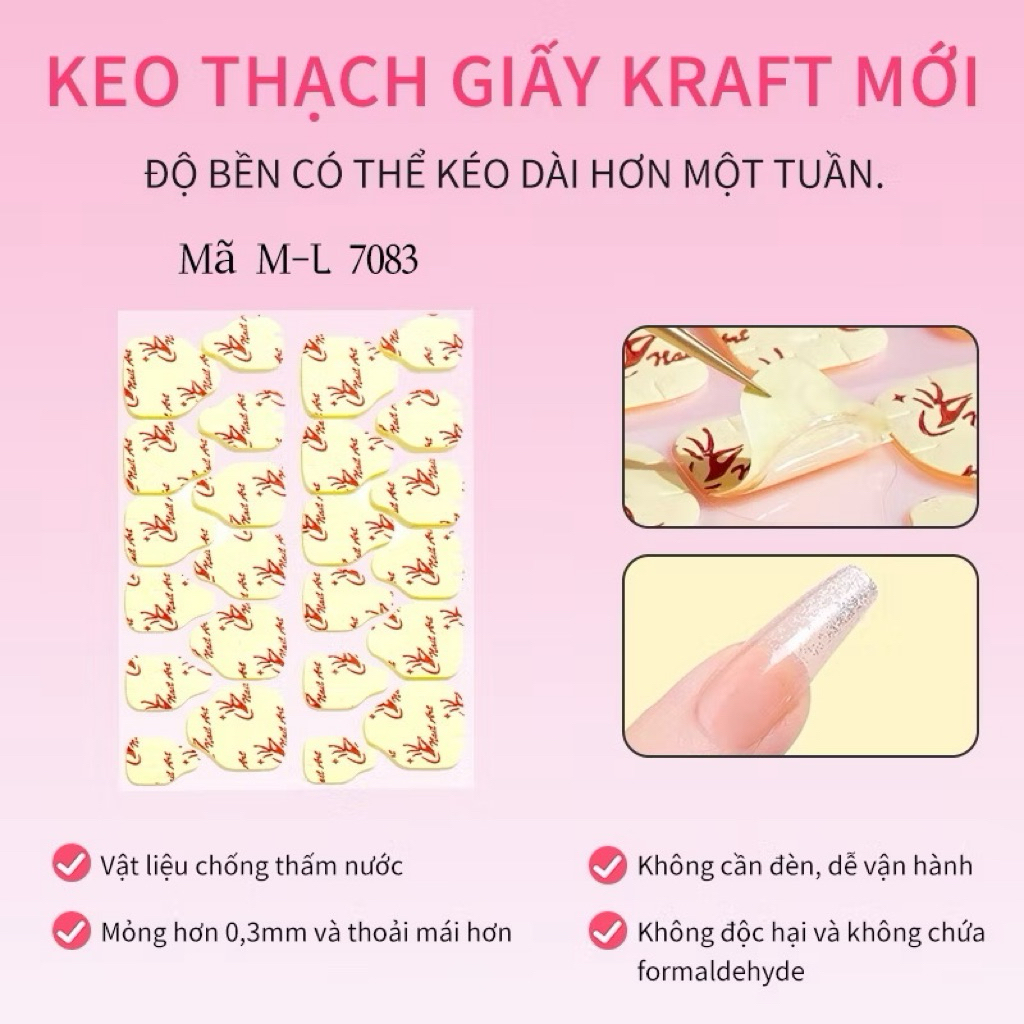(hoả tốc )MIẾNG DÁN MÓNG TAY THẠCH GEL CHẮC CHẮN LOẠI XỊN RẤT CHẮC