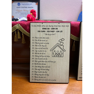🏡 Tranh Gỗ Quy Tắc Gia Đình – Tranh Treo Tường Ý Nghĩa | Petitewoodart
