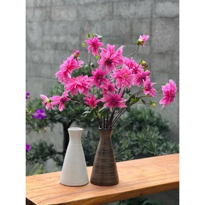 Bình Hoa Bó Mạ Gốm Sứ Bát Tràng Trơn Men Lỳ