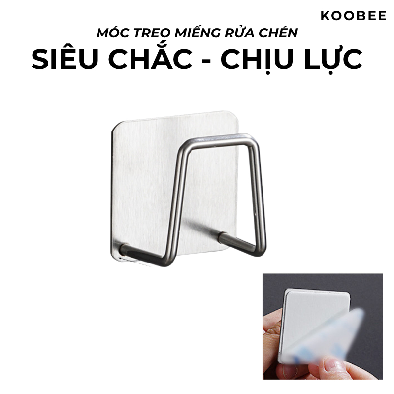 Móc Treo Miếng Rửa Chén KOOBEE – Giá Đỡ Bồn Rửa Dán Tường Không Khoan, Chịu Lực Tốt, Chống Nước | 376