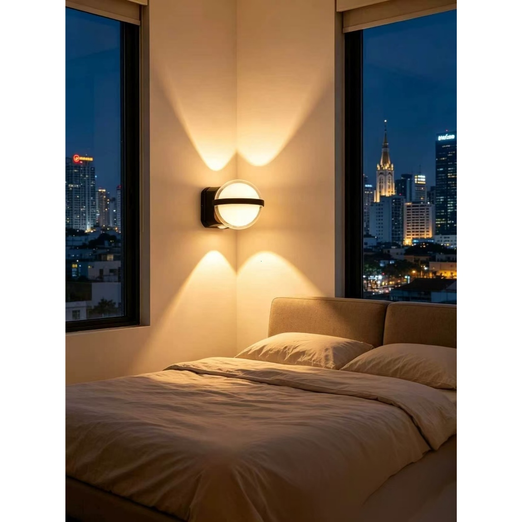 Đèn Tường LED Hình Cầu Cao Cấp, Ánh Sáng Ấm 3000K 12W, Đèn Trang Trí Phòng Ngủ Hành Lang Hiện Đại