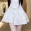 Chân váy mini ren xếp ly tầng bèo cực xinh, Váy ngắn xòe đen trắng phong cách Balletcore Hàn Quốc