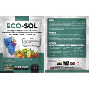 Eco-Sol Chế Phẩm Vi Sinh Xử Lý Đất & Nước – Phân Hủy Hữu Cơ, Khử Mùi, Cải Tạo Đất, Phục Hồi Rễ Cây (Gói 1Kg)