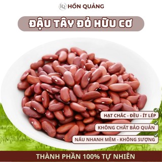[500Gr] Đậu Thận Đỏ Hữu Cơ Hồn Quảng (NON-GMO) - Đậu To Chắc, Bở Bùi Nấu Chè, Làm Salad, Món Hầm (Hạt Sống)