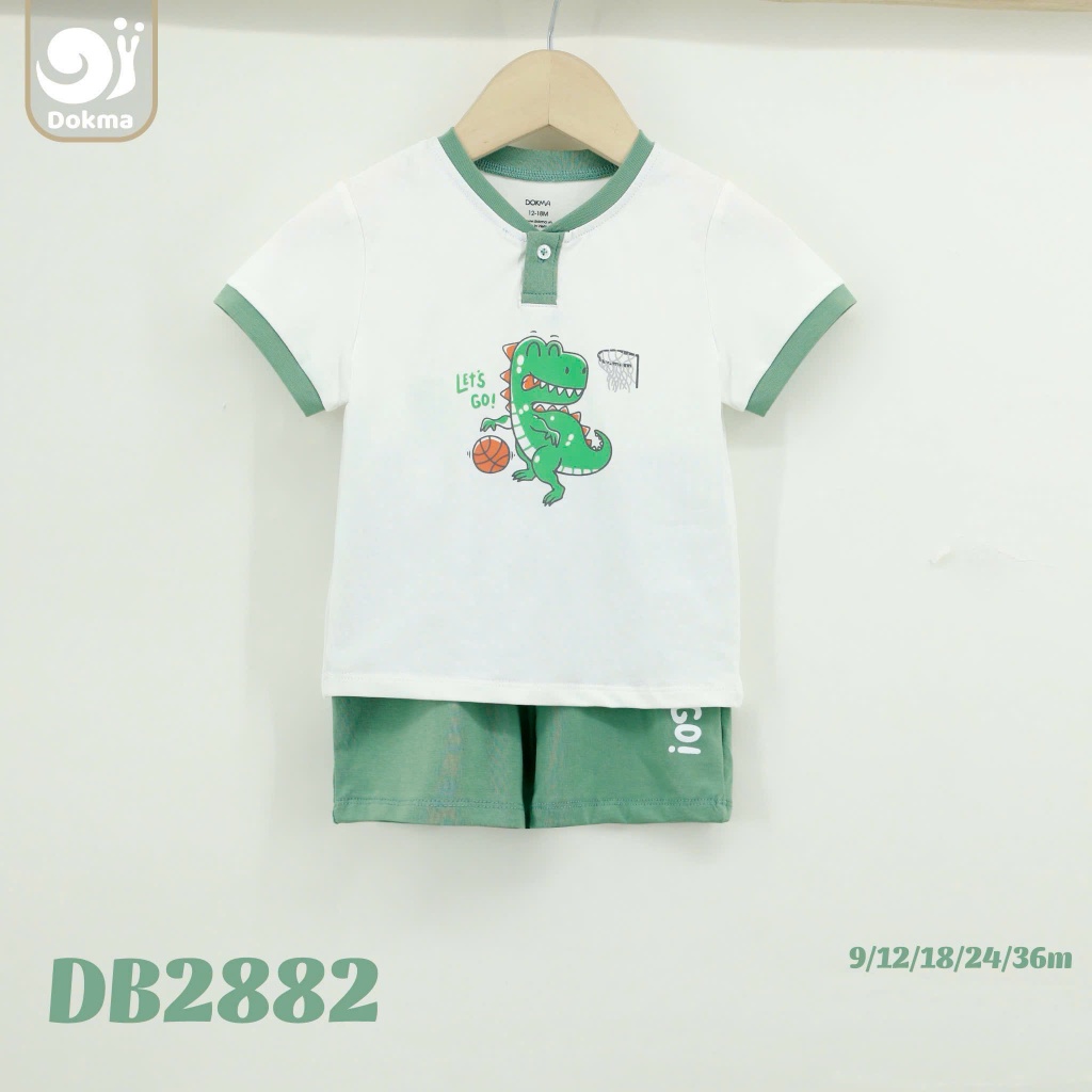 (8-13kg, 6-36M) Bộ Cotton Cộc Tay Bé Trai Dokma JB369 JB370 DB901 DB2822 DB2882 DB2950 DB2880
