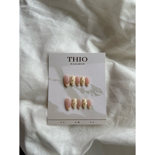 Nailbox Thiết Kế Hoa Nổi Phối French Trắng Nhẹ Nhàng Tiểu Thư, Dễ Thương, Theo Nailbox