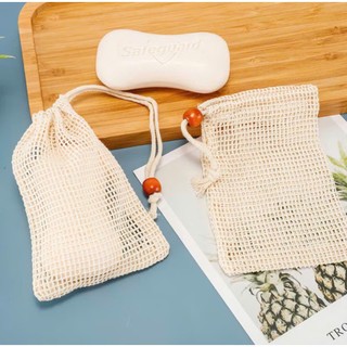 Túi Lưới Tạo Bọt Bản Cao Cấp Có Dây Rút Chất Liệu Sợi Polyester Giúp Tạo Bọt Bông - Túi Lưới Tạo Bọt Xà Bông Cao Cấp