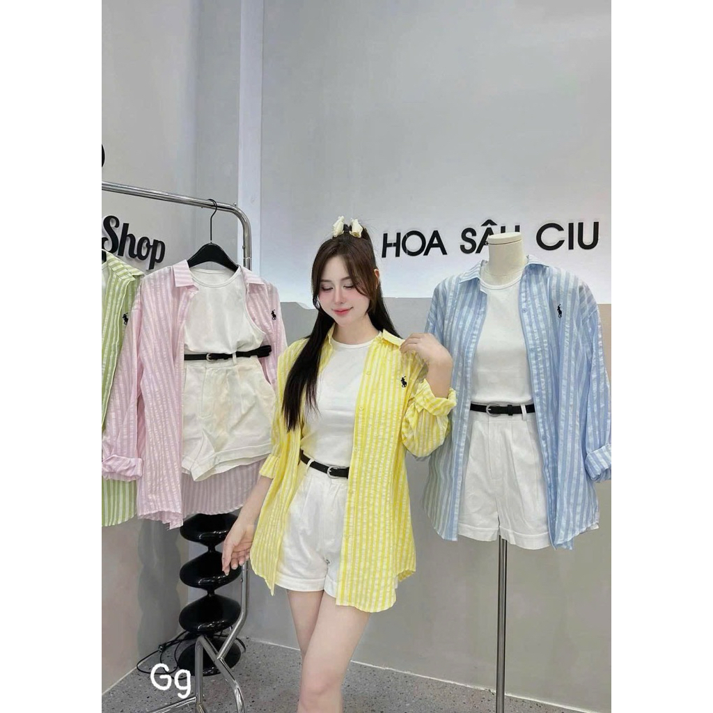 Set Bộ Thời Trang Nữ 3 Món Chất Lụa Mát Gồm Áo Sơ Mi Áo Ba Lỗ Thun Tăm Bên Trong Kèm Quần Đùi Kaki Và Đai Đi Biển