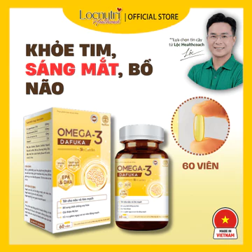 Dầu cá Omega 3 HỖ TRỢ KHỎE TIM SÁNG MẮT BỔ NÃO CR-Omega 3 Careroots Hộp 60 viên