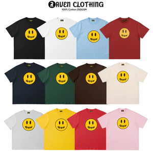 Áo Thun Drew Smiley Face Cao Cấp - 100% Cotton 250GSM Nam Nữ Phong Cách