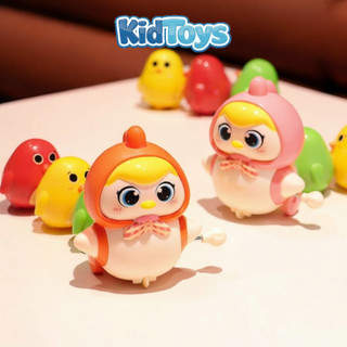 Đồ chơi 4 gà con vặn cót KidToys – nối đuôi nam châm xoay 360 độ vui nhộn cho bé