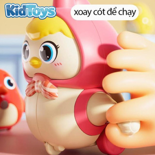 Đồ chơi 4 gà con vặn cót KidToys – nối đuôi nam châm xoay 360 độ vui nhộn cho bé