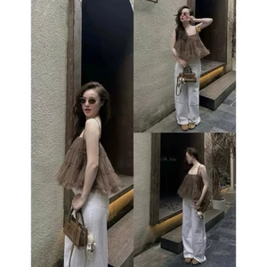 Áo voan tầng hai dây phồng tùng xòe nữ hot trend