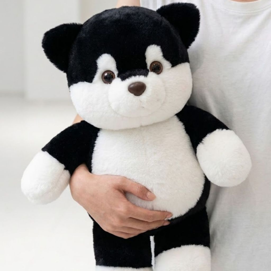 Gấu bông Chó/Cún Alaska,Husky béo dễ thương, Thú nhồi bông chó lông mềm mại làm quà tặng cho bé,bạn trai,bạn gái  ôm ngủ
