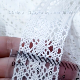 10 mét dây ren chỉ cotton số 40 bản 32mm trang trí may vá