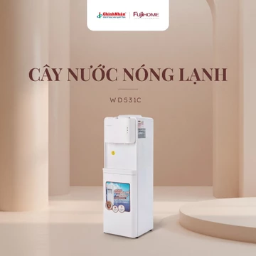 Cây nước nóng lạnh cao cấp Làm lạnh bằng Block WD531C Fujihome Khóa vòi nước nóng Bảo hành 24 tháng.