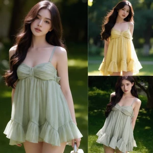 Váy hai dây siêu xinh phong cách nghỉ dưỡng, nhẹ nhàng, đơn giản thanh lịch