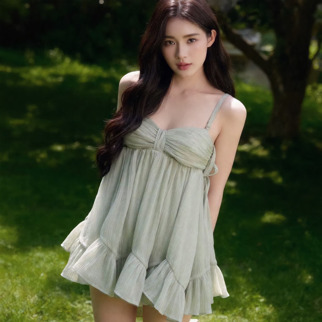 Váy hai dây siêu xinh phong cách nghỉ dưỡng, nhẹ nhàng, đơn giản thanh lịch